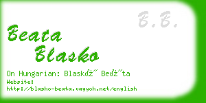 beata blasko business card